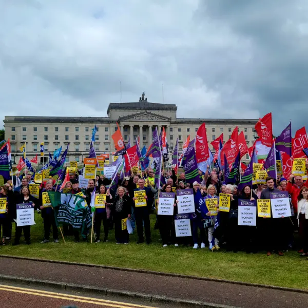 union protest at Stormont