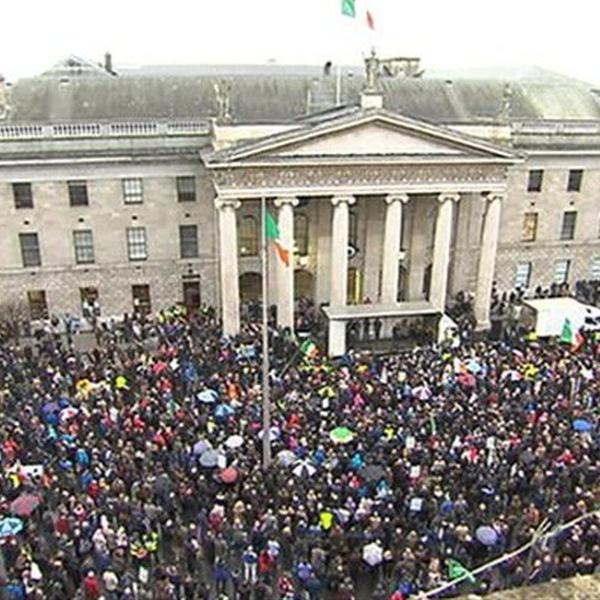 Water charges protest in 2014