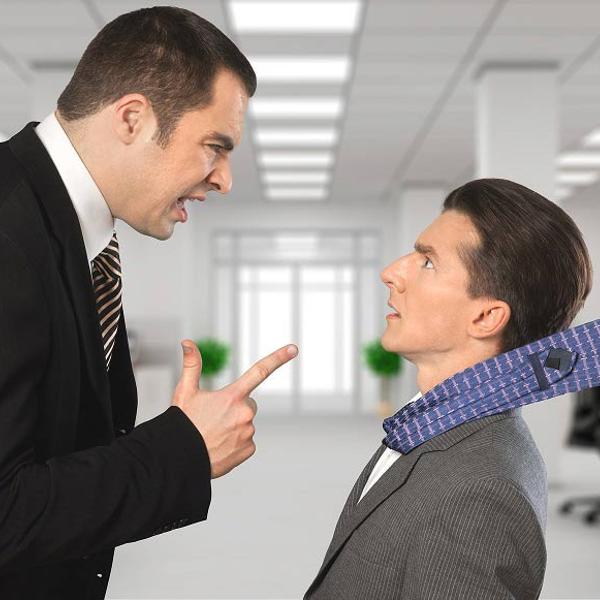Manager shouting at a worker