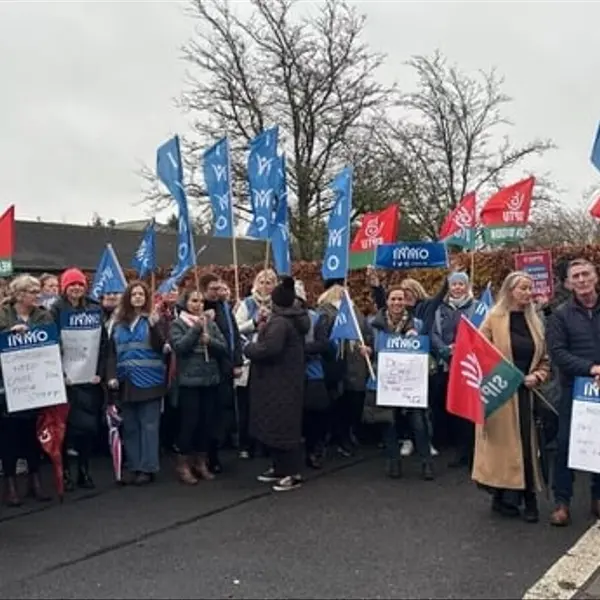 Caredoc workers' protest