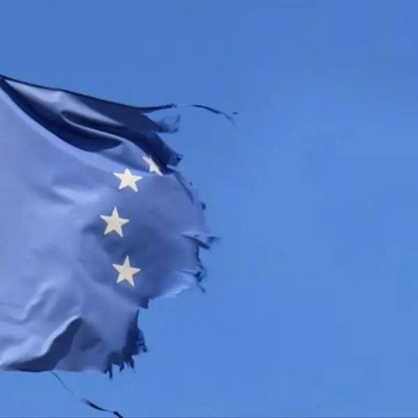 Torn EU flag