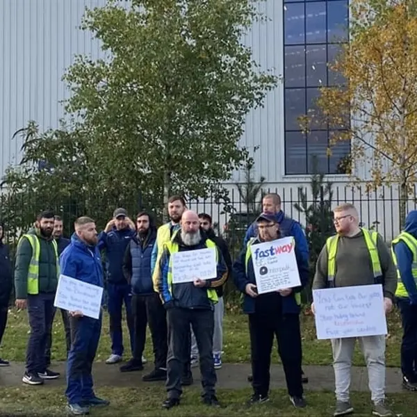 Fastway workers protest