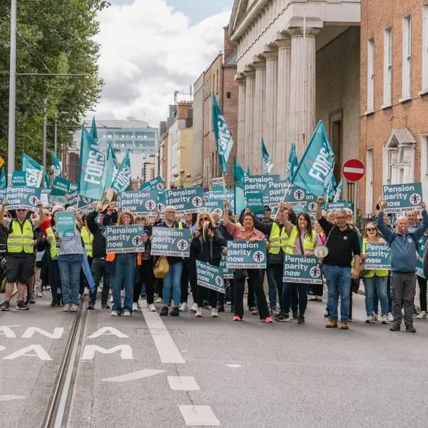 school secretaries and caretakers protest