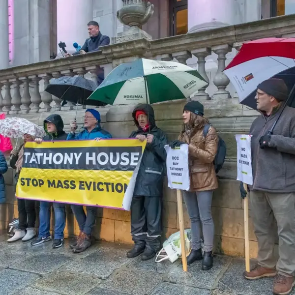 Tathony House protest outside DCC