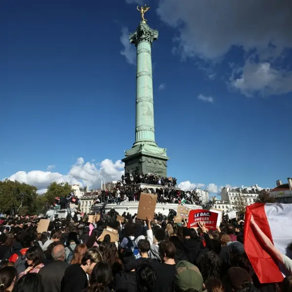 student protest in Paris