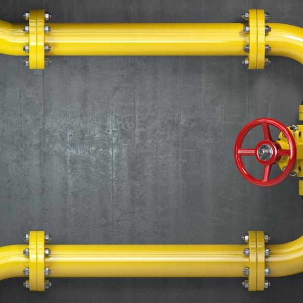 A gas pipe
