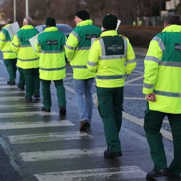 Ambulance worker picket