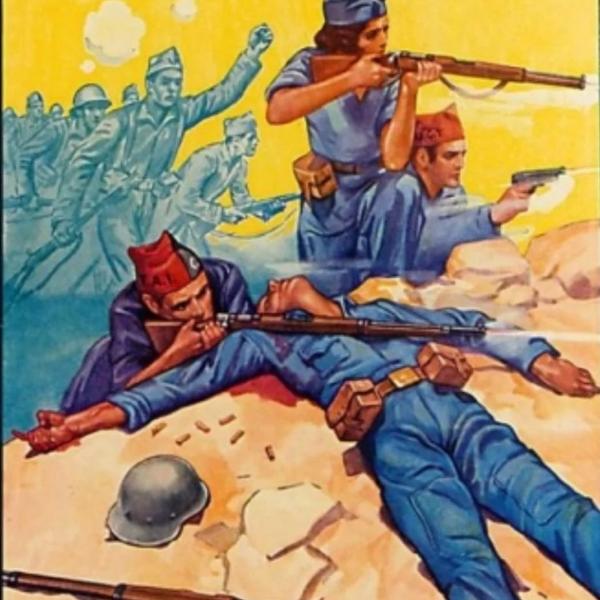 No Pasaran! Anti-fascist poster. Spain, circa 1937.