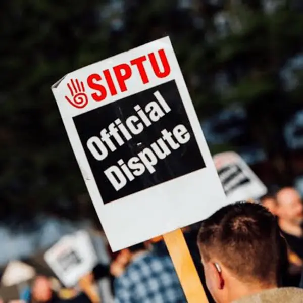 SIPTU picket sign