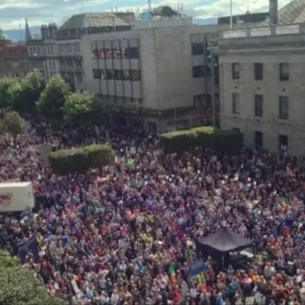 water charges protest O'Connell St Dublin